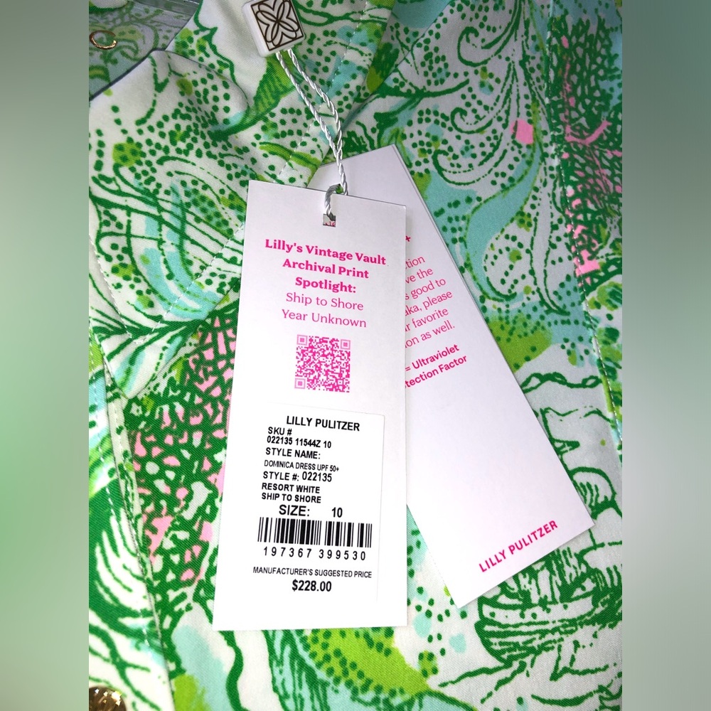 NWT Lilly Pulitzer Dominica Dress in Ship to Shore Size 10 - Picture 10 of 12